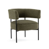 Кресло Из ткани меланж и металла Morton единый размер зеленый AM.PM  фото, kupilegko.ru